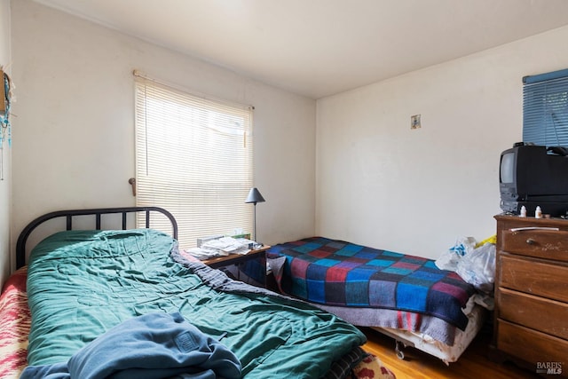 bedroom featuring wood finished floors