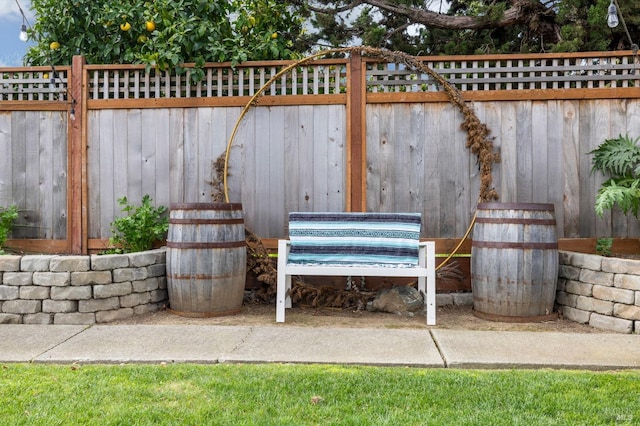 view of patio with fence