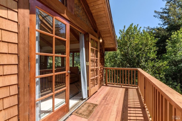 view of wooden deck