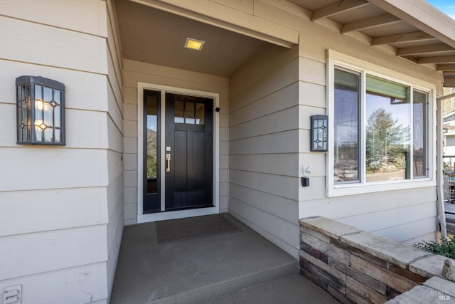 view of doorway to property