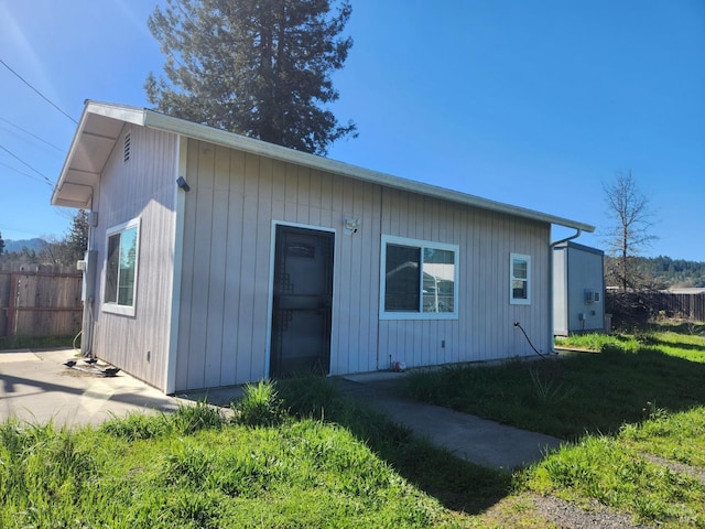 exterior space featuring fence