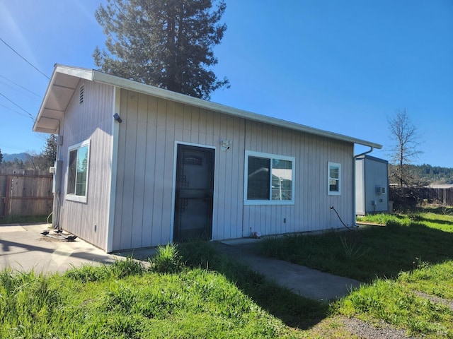 exterior space featuring fence