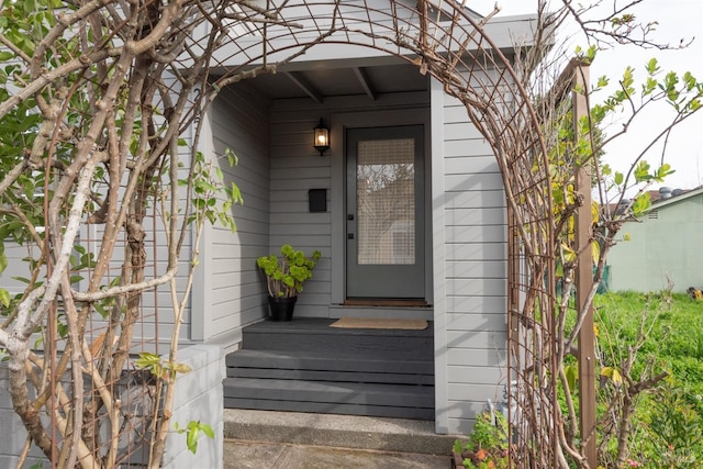 view of doorway to property