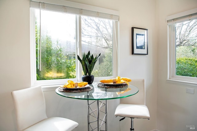 view of dining room