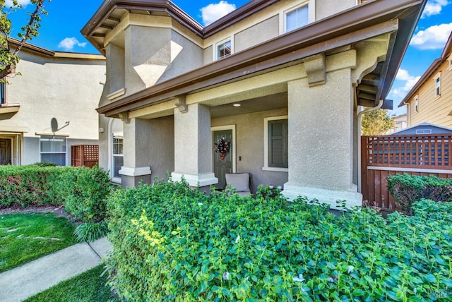 view of front of home with stucco siding