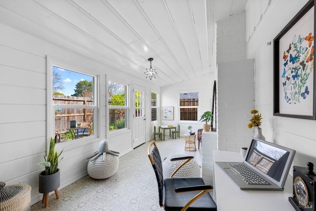 view of sunroom