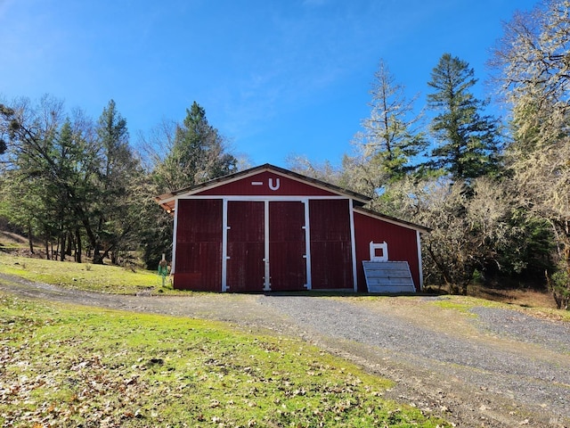 view of pole building