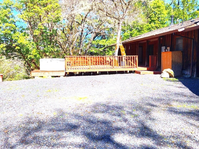exterior space featuring a deck