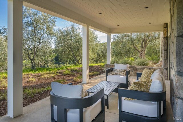 view of patio / terrace featuring outdoor lounge area