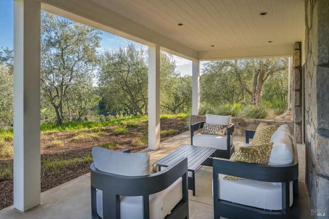 view of patio / terrace featuring outdoor lounge area