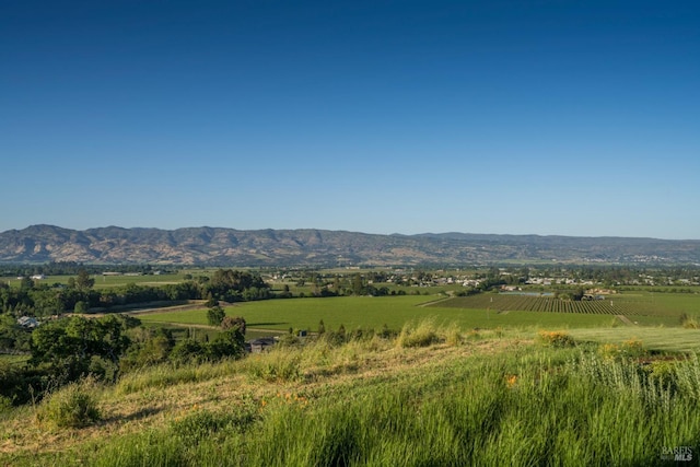 property view of mountains with a rural view