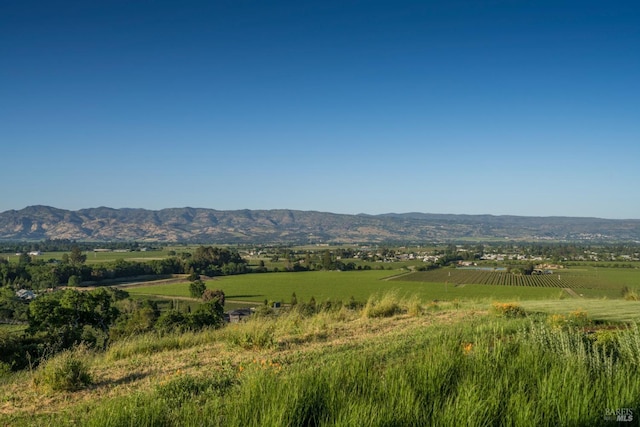 mountain view with a rural view