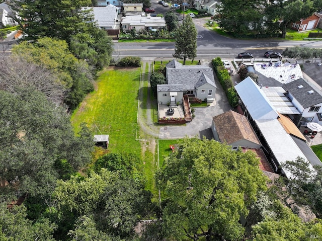 drone / aerial view with a residential view