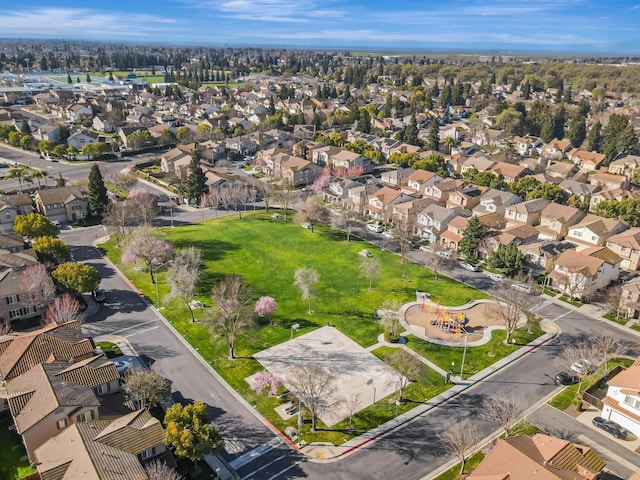 drone / aerial view featuring a residential view