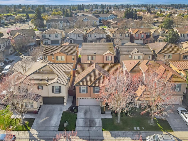 drone / aerial view with a residential view