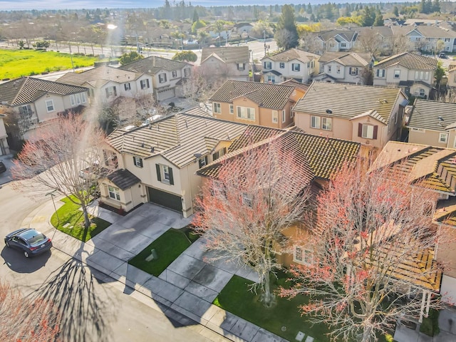 aerial view featuring a residential view