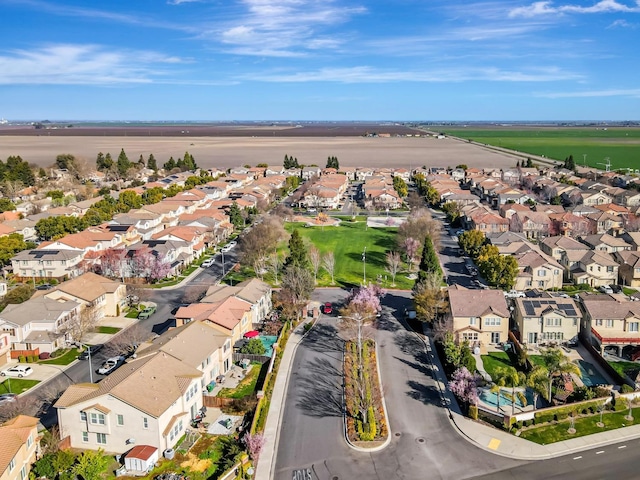 bird's eye view with a residential view