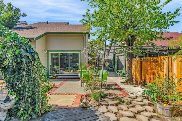 view of patio / terrace with fence