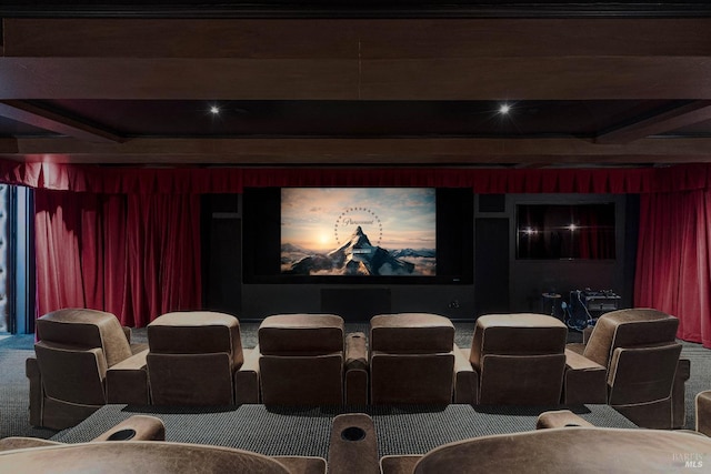 view of carpeted cinema