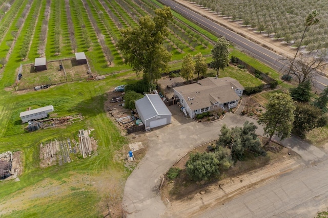 drone / aerial view featuring a rural view