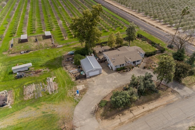 drone / aerial view with a rural view