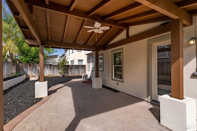 view of patio / terrace featuring a fenced backyard