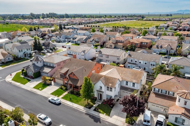 aerial view with a residential view