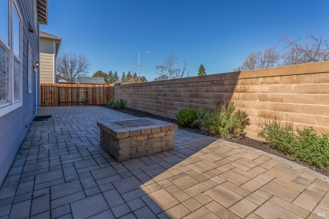 view of patio / terrace featuring a fenced backyard