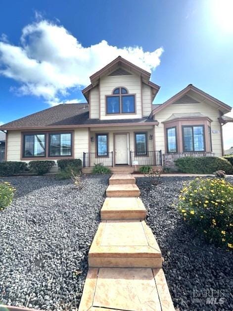 view of front of house with covered porch