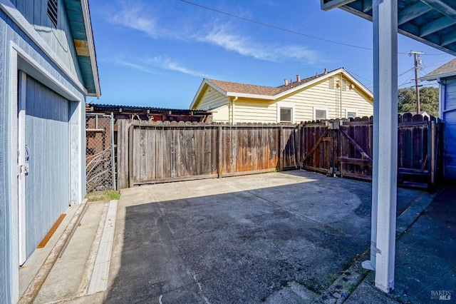 view of patio featuring a fenced backyard