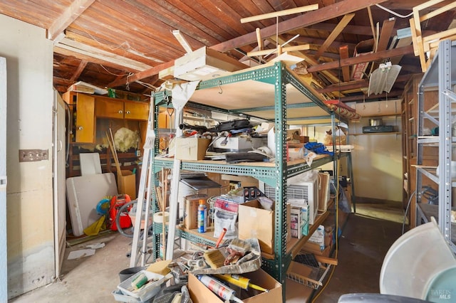 view of storage room