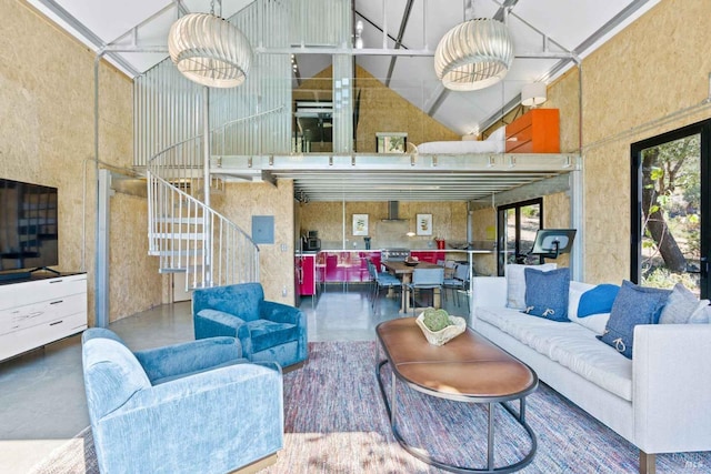 community lobby featuring stairway
