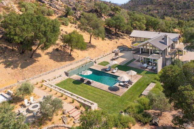 birds eye view of property