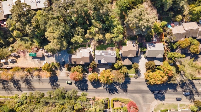 aerial view with a residential view