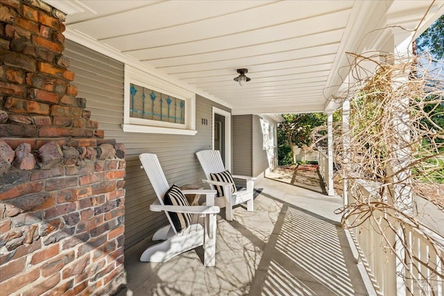 view of patio / terrace featuring a porch