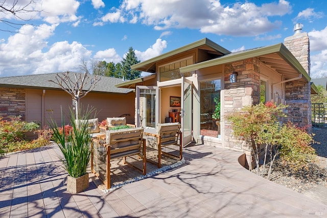 view of patio featuring outdoor lounge area