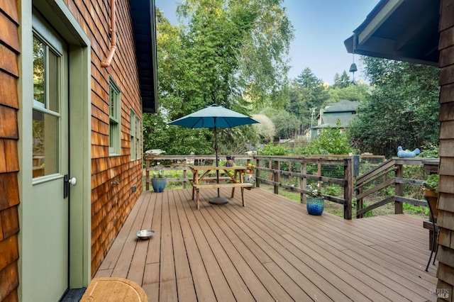 view of wooden terrace