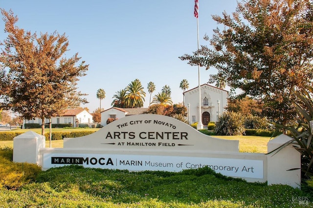 view of community sign