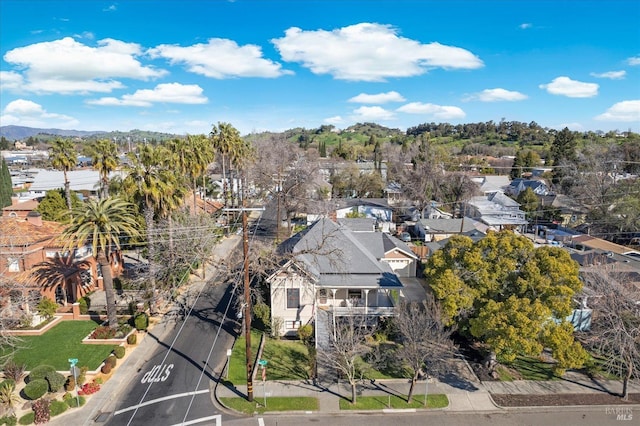 aerial view with a residential view