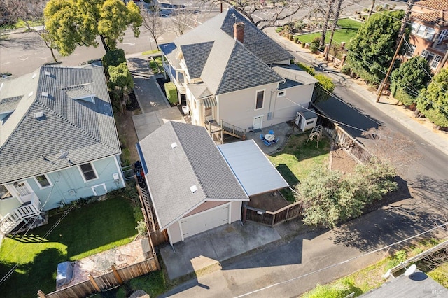 bird's eye view featuring a residential view