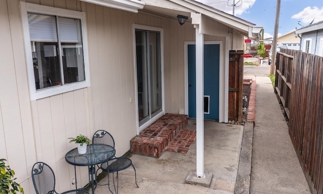 view of patio / terrace with fence