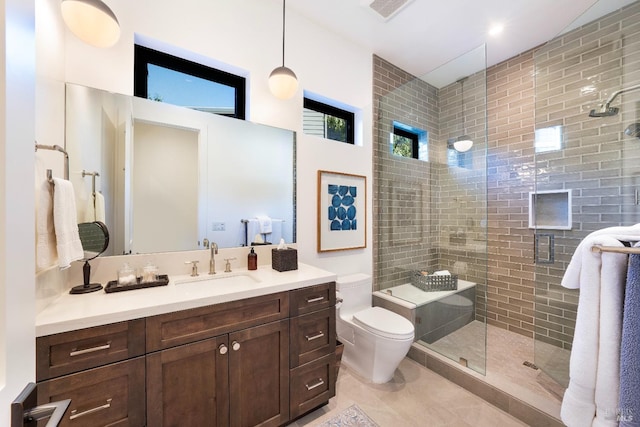 3878 Horizon View Way, Santa Rosa, CA 95404 - full bathroom featuring toilet, a shower stall, and vanity