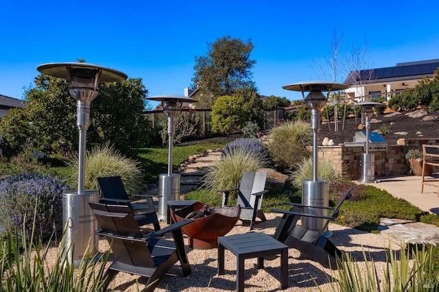 3878 Horizon View Way, Santa Rosa, CA 95404 - view of patio with a fire pit