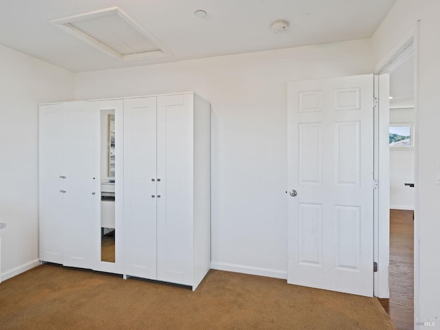 2108 Imola Ave Unit A, Napa, CA 94559 - unfurnished bedroom with attic access, carpet, and baseboards