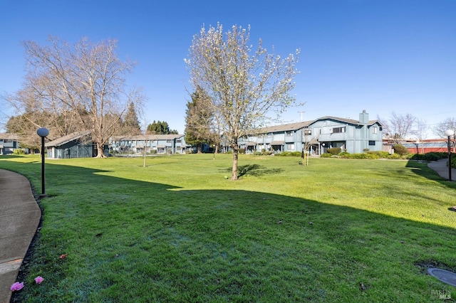 view of yard with a residential view