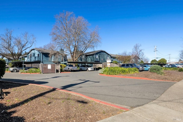 view of street featuring a residential view