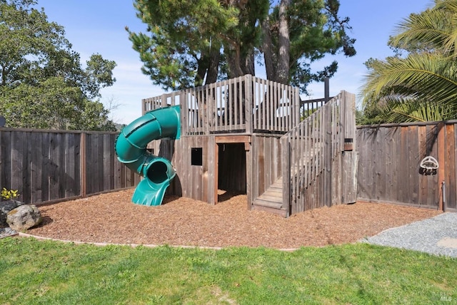 view of playground with fence