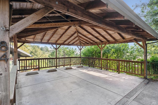 view of patio / terrace featuring a gazebo