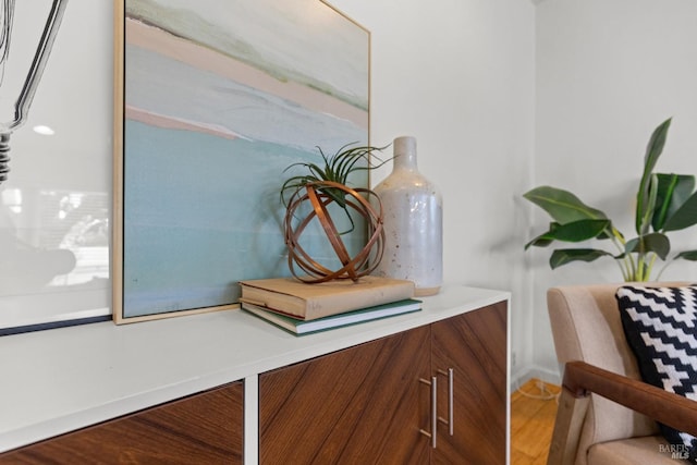 interior details featuring wood finished floors