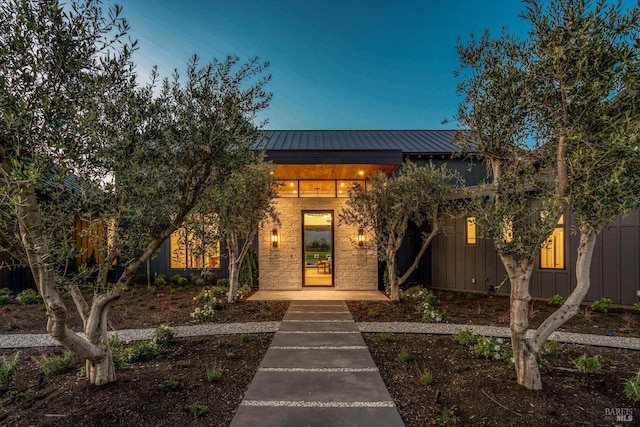 2350 Big Ranch Rd, Napa, CA 94558 - view of front of house featuring a standing seam roof and metal roof